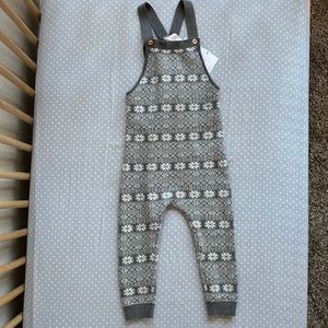 H&M 12-18 month organic cotton knit overalls